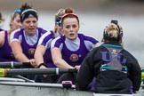 The Boat Race season 2017 - Women's Boat Race Fixture CUWBC vs Univerity of London: The UL eigth, bow - Emily Wilks, 2 - Catherine Ador, 3 - Fionnuala Gannon, 4 - Sara Parfett, 5 - Charlotte Hodgkins-Byrne, 6 - Georgia Stratham, 7 - Ally French, stroke - Robyn Hart-Winks, cox - Lauren Holland.
River Thames between Putney Bridge and Mortlake,
London SW15,

United Kingdom,
on 19 February 2017 at 16:09, image #97