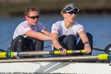 The Cancer Research UK Boat Race season 2017 - Women's Boat Race Fixture OUWBC vs Molesey BC: The Molesey boat, here 5 Katie Bartlett, 6 Elo Luik.
River Thames between Putney Bridge and Mortlake,
London SW15,

United Kingdom,
on 19 March 2017 at 16:05, image #92