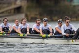 The Cancer Research UK Boat Race season 2017 - Women's Boat Race Fixture OUWBC vs Molesey BC: The Molesey boat, here 2 Caitlin Boyland, 3 Lucy Primmer, 4 Claire McKeown, 5 Katie Bartlett, 6 Elo Luik, 7 Gabriella Rodriguez, stroke Ruth Whyman.
River Thames between Putney Bridge and Mortlake,
London SW15,

United Kingdom,
on 19 March 2017 at 16:07, image #101