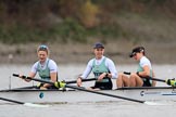 The Boat Race season 2018 - Women's Boat Race Trial Eights (CUWBC, Cambridge): Expecto Patronum: 3-Sally O Brien, 2-Millie Perrin, bow-Eve Caroe.
River Thames between Putney Bridge and Mortlake,
London SW15,

United Kingdom,
on 05 December 2017 at 12:37, image #34