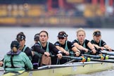 The Boat Race season 2018 - Women's Boat Race Trial Eights (CUWBC, Cambridge): Wingardium Leviosa with Cox-Sophie Wrixon, stroke-Imogen Grant, 7-Myriam Goudet-Boukhatmi, 6-Larkin Sayre, 5-Tricia Smith, 4-Emma Andrews, 3-Pippa Darkin, 2-Sarah Carlotti, bow-Lucy Pike.
River Thames between Putney Bridge and Mortlake,
London SW15,

United Kingdom,
on 05 December 2017 at 12:37, image #38