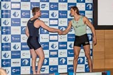 The Boat Race season 2017 - Crew Announcement and Weigh-In: In the 7 seat James Cook (OUBC) and Lance Tredell (CUBC) having the probably longest handshke in the history of The Boat Race.
The Francis Crick Institute,
London NW1,

United Kingdom,
on 14 March 2017 at 11:39, image #101