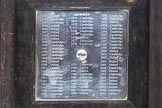 The Boat Race season 2017 -  The Cancer Research Women's Boat Race: The bottom of the Boat Race trophy, showing the winners from 1927 to 2013.
River Thames between Putney Bridge and Mortlake,
London SW15,

United Kingdom,
on 02 April 2017 at 14:35, image #16