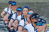 The Boat Race season 2017 -  The Cancer Research Women's Boat Race: OUWBC at the finish line, here Bow Alice Roberts, 2 Flo Pickles, 3 Rebecca Te Water Naudé, 4 Rebecca Esselstein, 5 Chloe Laverack, 6 Harriet Austin, 7 Jenna Hebert.
River Thames between Putney Bridge and Mortlake,
London SW15,

United Kingdom,
on 02 April 2017 at 16:59, image #208