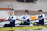 The Boat Race season 2018 - Women's Boat Race Trial Eights (OUWBC, Oxford): "Coursing River" - stroke Beth Bridgman, 7 Juliette Perry, 6 Katherine Erickson.
River Thames between Putney Bridge and Mortlake,
London SW15,

United Kingdom,
on 21 January 2018 at 14:28, image #66