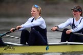 The Boat Race season 2018 - Women's Boat Race Trial Eights (OUWBC, Oxford): "Coursing River" - stroke Beth Bridgman, 7 Juliette Perry.
River Thames between Putney Bridge and Mortlake,
London SW15,

United Kingdom,
on 21 January 2018 at 14:31, image #82