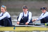 The Boat Race season 2018 - Women's Boat Race Trial Eights (OUWBC, Oxford): "Coursing River" -   stroke Beth Bridgman, 7 Juliette Perry, 6 Katherine Erickson.
River Thames between Putney Bridge and Mortlake,
London SW15,

United Kingdom,
on 21 January 2018 at 14:38, image #129