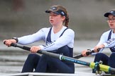 The Boat Race season 2018 - Women's Boat Race Trial Eights (OUWBC, Oxford): "Coursing River" - 7 Juliette Perry, 6 Katherine Erickson.
River Thames between Putney Bridge and Mortlake,
London SW15,

United Kingdom,
on 21 January 2018 at 14:41, image #146