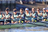 The Women's Boat Race season 2018 - fixture CUWBC vs. ULBC: The race has been started - CUWBC with stroke Tricia Smith, 7 Imogen Grant, 6 Anne Beenken, 5 Thea Zabell, 4 Paula Wesselmann, 3 Alice White, 2 Myriam Goudet-Boukhatmi, bow Olivia Coffey.
River Thames between Putney Bridge and Mortlake,
London SW15,

United Kingdom,
on 17 February 2018 at 13:09, image #39