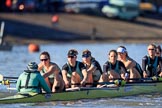 The Women's Boat Race season 2018 - fixture CUWBC vs. ULBC: The race has been started - OUWBC with  cox Sophie Shapter, stroke Tricia Smith, 7 Imogen Grant, 6 Anne Beenken, 5 Thea Zabell, 4 Paula Wesselmann, 3 Alice White, 2 Myriam Goudet-Boukhatmi.
River Thames between Putney Bridge and Mortlake,
London SW15,

United Kingdom,
on 17 February 2018 at 13:09, image #48