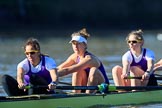 The Women's Boat Race season 2018 - fixture CUWBC vs. ULBC: ULBC working hard to catch up, here  7 Jordan Cole-Huissan, 6 Oonagh Cousins, 5 Hannah Roberts.
River Thames between Putney Bridge and Mortlake,
London SW15,

United Kingdom,
on 17 February 2018 at 13:11, image #62