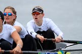 The Women's Boat Race season 2018 - fixture OUWBC vs. Molesey BC: The Molesey boat, here 2 seat Lucy Primmer and bow Emma Boyns.
River Thames between Putney Bridge and Mortlake,
London SW15,

United Kingdom,
on 04 March 2018 at 13:49, image #76