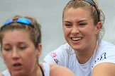 The Women's Boat Race season 2018 - fixture OUWBC vs. Molesey BC: Molesey's 7 seat Emma McDonald and 6 seat Molly Harding.
River Thames between Putney Bridge and Mortlake,
London SW15,

United Kingdom,
on 04 March 2018 at 13:49, image #78