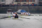 The Cancer Research UK Women's Boat Race 2018: Near Chiswick Eyot, and the Cambridge women are getting further ahead.
River Thames between Putney Bridge and Mortlake,
London SW15,

United Kingdom,
on 24 March 2018 at 16:43, image #187