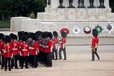 Trooping the Colour 2009: No. 3 Guard, 1st Battalion Irish Guards, changing position for the arrival of the Royal Procession. Behind them the Guards Memorial..
Horse Guards Parade, Westminster,
London SW1,

United Kingdom,
on 13 June 2009 at 10:43, image #82