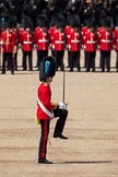 Trooping the Colour 2009: The Ensign, 2nd Lieutenant Steve O'Stevenson, has marched forward with the Regimental Sergeant Major to take posession of the Colour..
Horse Guards Parade, Westminster,
London SW1,

United Kingdom,
on 13 June 2009 at 11:17, image #181