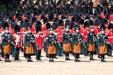 Trooping the Colour 2009: The Massed Bands, here Irish Guard Pipers and Drummers in front, during the Collection of the Colour..
Horse Guards Parade, Westminster,
London SW1,

United Kingdom,
on 13 June 2009 at 11:21, image #185