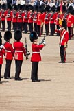 Trooping the Colour 2009: The Escort to the Colour is presening arms, whilst the National Anthem is played..
Horse Guards Parade, Westminster,
London SW1,

United Kingdom,
on 13 June 2009 at 11:21, image #189