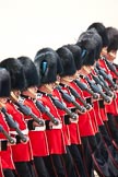 Trooping the Colour 2009: The March Past - a row of guardsmen from the Irish Guards about to march past Her Majesty..
Horse Guards Parade, Westminster,
London SW1,

United Kingdom,
on 13 June 2009 at 11:46, image #221