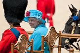 Trooping the Colour 2009: Close-up of HM The Queen and HRH Prince Philip, The Duke of Edinburg, on the saluting base, as the parade is about to come to an end..
Horse Guards Parade, Westminster,
London SW1,

United Kingdom,
on 13 June 2009 at 12:09, image #253