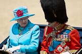 Trooping the Colour 2009: After the parade back in the ivory mounted phaeton - HM The Queen and HRH Prince Philip, The Duke of Edinburgh..
Horse Guards Parade, Westminster,
London SW1,

United Kingdom,
on 13 June 2009 at 12:11, image #257