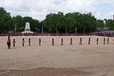 Trooping the Colour 2010: No. 1 to No. 6 Guard are in position for the parade.

The flags are part of 63 flags representing the Commonwealth nations.

Behind the flags spectatots watching from St. James's Park.

On the left the Guards Memorial.

No. 3 Guard, left, (1st Battalion Grenadier Guards) and No. 4 Guard (Nijmegen Company Grenadier Guards) are in position..
Horse Guards Parade, Westminster,
London SW1,
Greater London,
United Kingdom,
on 12 June 2010 at 10:41, image #25