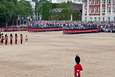 Trooping the Colour 2011: The March Past. On the left, the Massed Bands playing, marching, on the right of the photo, the guards. On Top, No. 1 Guards, the Escort to the Colour, carrying the Colour..
Horse Guards Parade, Westminster,
London SW1,
Greater London,
United Kingdom,
on 11 June 2011 at 11:41, image #260