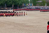 Trooping the Colour 2011: The March Past. On the left, the Massed Bands playing, marching, on the right of the photo, the guards. On Top, No. 1 Guards, the Escort to the Colour, carrying the Colour..
Horse Guards Parade, Westminster,
London SW1,
Greater London,
United Kingdom,
on 11 June 2011 at 11:41, image #261