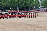 Trooping the Colour 2011: The March Past. On the left, the Massed Bands playing, marching, on the right of the photo, the guards divisions. On Top, No. 1 Guards, the Escort to the Colour, carrying the Colour.
On the backgound the Mounted Bands of the Household Divison, and on the left The Blues and Royals of the Household Cavalry..
Horse Guards Parade, Westminster,
London SW1,
Greater London,
United Kingdom,
on 11 June 2011 at 11:42, image #266