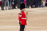 The Colonel's Review 2012: A sergeant from the Band of the Welsh Guards is marking the position on Horse Guards Parade for the first of the Massed Bands to arrive..
Horse Guards Parade, Westminster,
London SW1,

United Kingdom,
on 09 June 2012 at 10:12, image #21