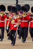 The Colonel's Review 2012: The seconds of the Massed Bands to arrive - the Band of the Scots Guards, led by Drum Major Drum Major T Taylor, No. 7 Company Coldstream Guard..
Horse Guards Parade, Westminster,
London SW1,

United Kingdom,
on 09 June 2012 at 10:16, image #31