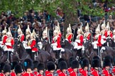 The Colonel's Review 2012: The Third and Fourth Division of the Souvereign's Escort (here the Life Guards) leave the Royal Procession to take up their positions at the St James's Park side of Horse Guards Parade..
Horse Guards Parade, Westminster,
London SW1,

United Kingdom,
on 09 June 2012 at 10:58, image #159