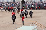 The Colonel's Review 2012: Performing the Colonel's Review - Colonel Coldstream Guards, Lieutenant General J J C Bucknall, riding in front of what would be the Royal Procession..
Horse Guards Parade, Westminster,
London SW1,

United Kingdom,
on 09 June 2012 at 10:58, image #161