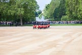 Trooping the Colour 2012: The Band of the Scots Guards turning onto Horse Guards Parade. Behind them St. James's Park, with Buckingham Palace in the background..
Horse Guards Parade, Westminster,
London SW1,

United Kingdom,
on 16 June 2012 at 10:17, image #34