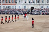 Trooping the Colour 2012: Subalterns and Ensigns of all guards divisions marching back to their guards, together with the Adjutant of the Parade..
Horse Guards Parade, Westminster,
London SW1,

United Kingdom,
on 16 June 2012 at 10:39, image #100