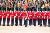 Trooping the Colour 2012: No. 1 Guard, the Escort to the Colour, presening arms, with the Ensign, Second Lieutenant Hugo Codrington, holding the Colour, in front..
Horse Guards Parade, Westminster,
London SW1,

United Kingdom,
on 16 June 2012 at 11:29, image #360