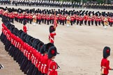 Trooping the Colour 2012: About to march past Her Majesty - the Ensign, Second Lieutenant Hugo Codrington, carrying the Colour, at his right Major C M J d’Apice, and at his left Captain R M Crook..
Horse Guards Parade, Westminster,
London SW1,

United Kingdom,
on 16 June 2012 at 11:36, image #418