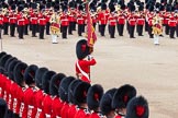 Trooping the Colour 2012: About to march past Her Majesty - the Ensign, Second Lieutenant Hugo Codrington, carrying the Colour in front of No. 1 Guard, the Escort to the Colour..
Horse Guards Parade, Westminster,
London SW1,

United Kingdom,
on 16 June 2012 at 11:36, image #419