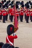 Trooping the Colour 2012: About to march past Her Majesty - the Ensign, Second Lieutenant Hugo Codrington, carrying the Colour in front of No. 1 Guard, the Escort to the Colour..
Horse Guards Parade, Westminster,
London SW1,

United Kingdom,
on 16 June 2012 at 11:36, image #420