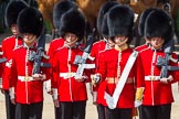 The Colonel's Review 2013: No. 1 Guard (Escort for the Colour),1st Battalion Welsh Guards, with the Ensign,Second Lieutenant Joel Dinwiddle..
Horse Guards Parade, Westminster,
London SW1,

United Kingdom,
on 08 June 2013 at 10:42, image #202