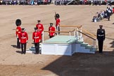 The Colonel's Review 2013: The dais, the saluting platform for HM The Queen, is in the final stages of assembly, shortly before the arrival of the Royal Procession..
Horse Guards Parade, Westminster,
London SW1,

United Kingdom,
on 08 June 2013 at 10:55, image #238