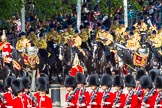 The Colonel's Review 2013: The Mounted Bands of the Household Cavalry are marching down Horse Guards Road as the third element of the Royal Procession..
Horse Guards Parade, Westminster,
London SW1,

United Kingdom,
on 08 June 2013 at 10:57, image #251