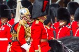 The Colonel's Review 2013: The Non-Royal Colonels, Colonel Coldstream Guards General Sir James Bucknall and Gold Stick in Waiting and Colonel Life Guards, Field Marshal the Lord Guthrie of Craigiebank,  during the Inspection of the Line..
Horse Guards Parade, Westminster,
London SW1,

United Kingdom,
on 08 June 2013 at 11:04, image #368