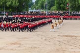 The Colonel's Review 2013: The Massed Band Troop begins with the slow march - the Waltz from Les Huguenots. No. 1 Guard, in the centre, and the King's Troop Royal Horse Artillery can be seen on top of the image..
Horse Guards Parade, Westminster,
London SW1,

United Kingdom,
on 08 June 2013 at 11:08, image #421