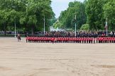 The Colonel's Review 2013: No. 1 Guard (Escort for the Colour),1st Battalion Welsh Guards is moving forward to receive the Colour..
Horse Guards Parade, Westminster,
London SW1,

United Kingdom,
on 08 June 2013 at 11:16, image #482