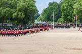 The Colonel's Review 2013: The Massed Bands, led by the five Drum Majors, during the March Past..
Horse Guards Parade, Westminster,
London SW1,

United Kingdom,
on 08 June 2013 at 11:30, image #607