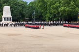 The Colonel's Review 2013: The March Past in Slow Time - Field Officer and Major of the Parade leading the six guards around Horse Guards Parade..
Horse Guards Parade, Westminster,
London SW1,

United Kingdom,
on 08 June 2013 at 11:30, image #608