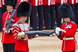 Major General's Review 2013: Colour Sergeant R J Heath, Welsh Guards, removing the Colour case..
Horse Guards Parade, Westminster,
London SW1,

United Kingdom,
on 01 June 2013 at 10:32, image #124