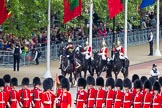 Major General's Review 2013: Leading the Royal Procession from The Mall onto Horse Guards Parade - Brigade Major Household Division Lieutenant Colonel Simon Soskin, Grenadier Guards, followed by four Troopers of The Life Guards..
Horse Guards Parade, Westminster,
London SW1,

United Kingdom,
on 01 June 2013 at 10:55, image #218