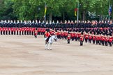 Major General's Review 2013: The Field Officer and the five Drum Majors after the Escort for the Colour has become the Escort to the Colour and the Massed Bands are performing the legendary spin wheel..
Horse Guards Parade, Westminster,
London SW1,

United Kingdom,
on 01 June 2013 at 11:21, image #413